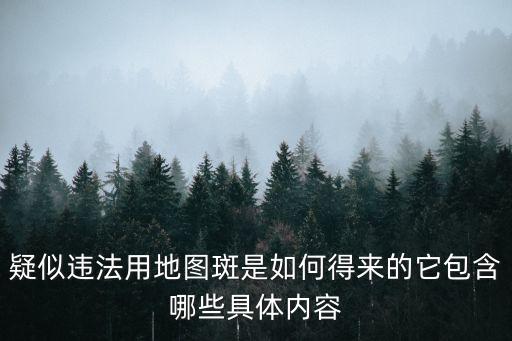 疑似違法用地圖斑是如何得來的它包含哪些具體內(nèi)容