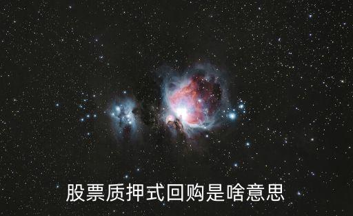 股票質(zhì)押式回購(gòu)，股票質(zhì)押式回購(gòu)是什么意思