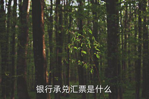 銀行承兌匯票是什么