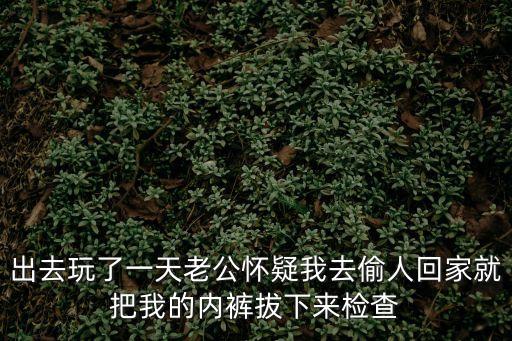 他扒開我的內(nèi)褲，出去玩了一天老公懷疑我去偷人回家就把我的內(nèi)褲拔下來檢查