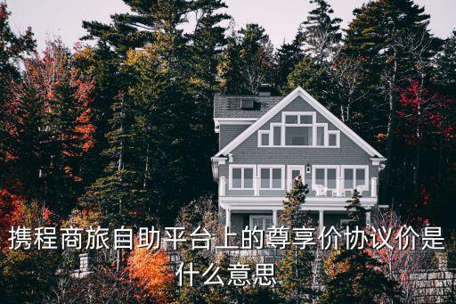 攜程商旅自助平臺上的尊享價(jià)協(xié)議價(jià)是什么意思