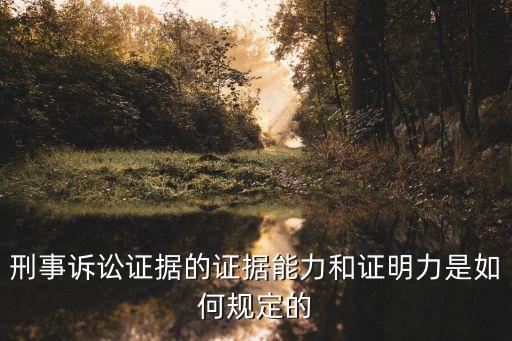 證據(jù)能力，辨析民事訴訟法的證據(jù)能力和證明力