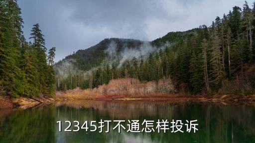 12345打不通怎樣投訴