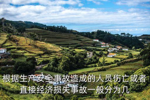 根據(jù)生產(chǎn)安全事故造成的人員傷亡或者直接經(jīng)濟(jì)損失事故一般分為幾
