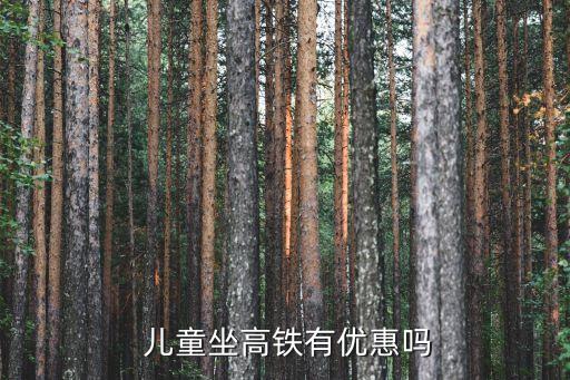  兒童坐高鐵有優(yōu)惠嗎