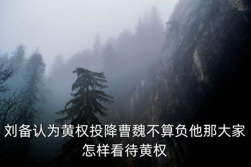 黃權(quán)，劉備認為黃權(quán)投降曹魏不算負他那大家怎樣看待黃權(quán)