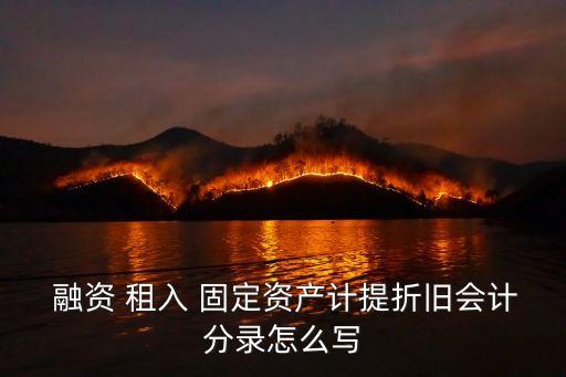 融資租入固定資產(chǎn)