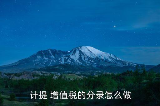 計提增值稅