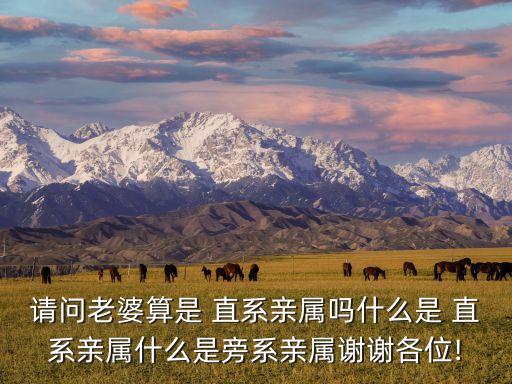 夫妻是直系親屬嗎,親生姐姐算不算直系親屬
