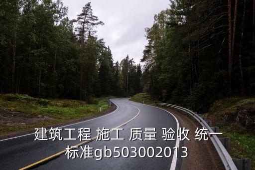  建筑工程 施工 質(zhì)量 驗(yàn)收 統(tǒng)一標(biāo)準(zhǔn)gb503002013