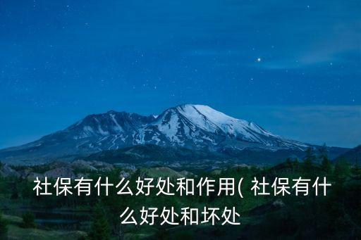 社保作用
