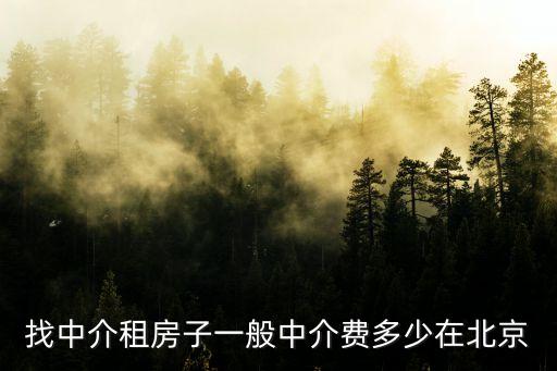 北京租房中介費(fèi)，找中介租房子一般中介費(fèi)多少在北京