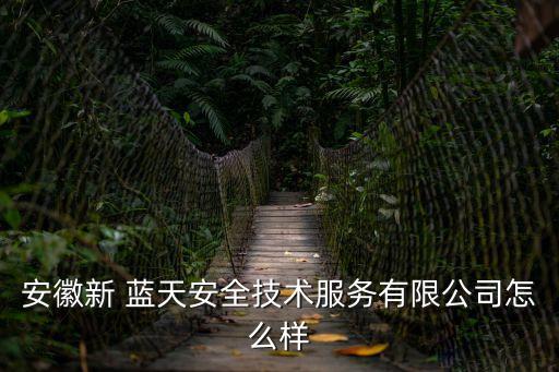 安徽新 藍(lán)天安全技術(shù)服務(wù)有限公司怎么樣