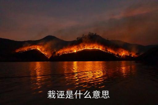 栽贓，栽誣是什么意思