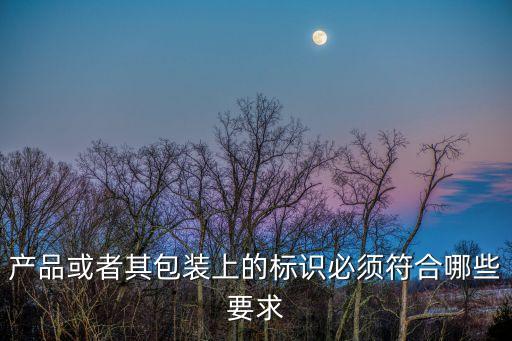 產(chǎn)品或者其包裝上的標(biāo)識必須符合哪些要求