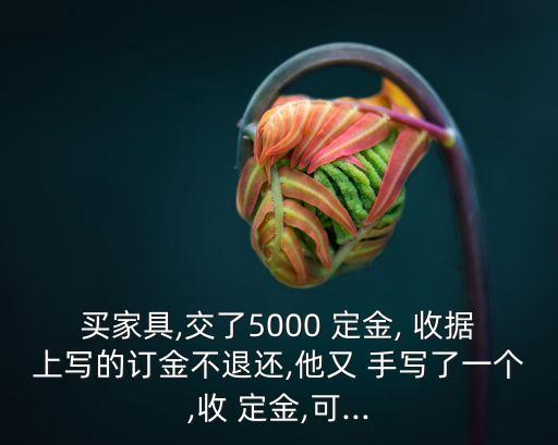 手寫定金收據(jù)怎么寫,買房子交了2萬定金 可以退嗎