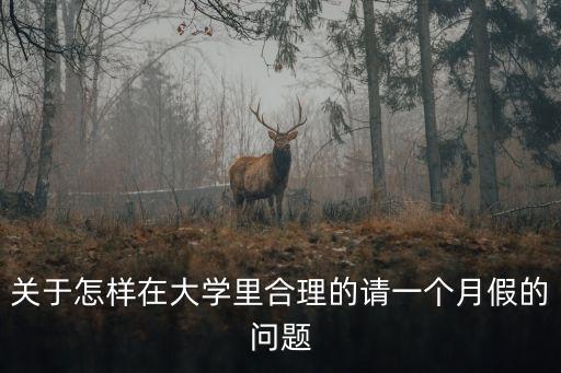 關(guān)于怎樣在大學(xué)里合理的請一個月假的問題