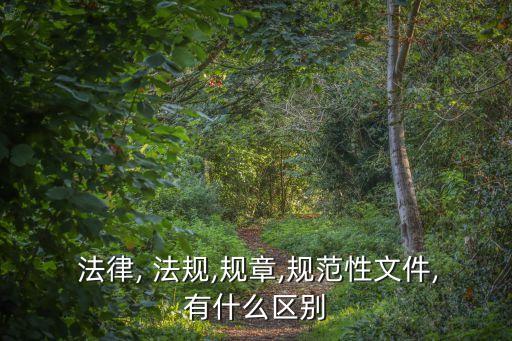  法律, 法規(guī),規(guī)章,規(guī)范性文件,有什么區(qū)別