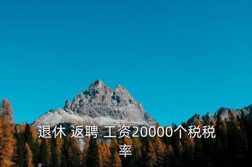 退休人員返聘工資交個人所得稅嗎