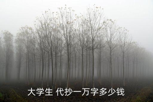 大學(xué)生 代抄一萬(wàn)字多少錢