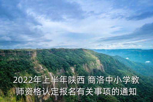 2022年上半年陜西 商洛中小學(xué)教師資格認(rèn)定報(bào)名有關(guān)事項(xiàng)的通知