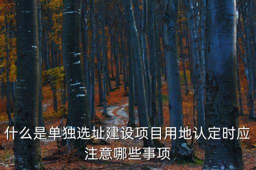 什么是單獨(dú)選址建設(shè)項(xiàng)目用地認(rèn)定時(shí)應(yīng)注意哪些事項(xiàng)