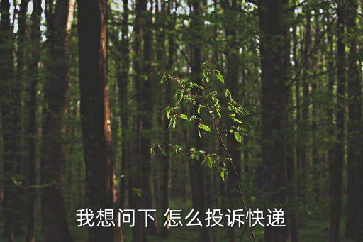 我想問下 怎么投訴快遞