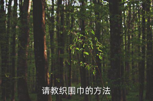 請教織圍巾的方法