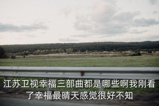 江蘇衛(wèi)視幸福三部曲都是哪些啊我剛看了幸福最晴天感覺很好不知