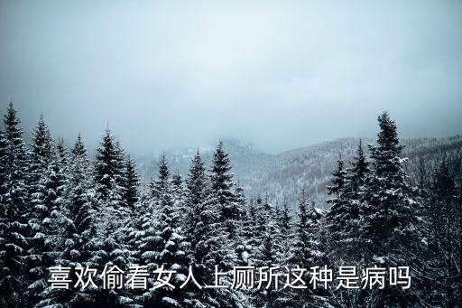 偷看女人上廁所，喜歡偷看女人上廁所這種是病嗎
