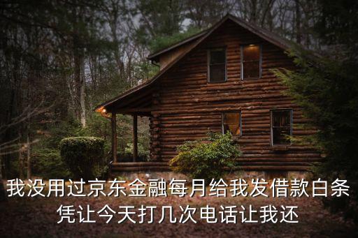 我沒(méi)用過(guò)京東金融每月給我發(fā)借款白條憑讓今天打幾次電話讓我還