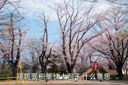 建筑面積單價大包干什么意思