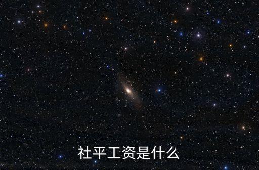 社平工資是什么