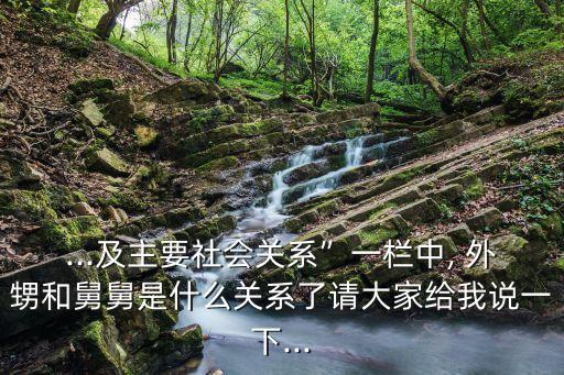 外甥是什么關系,舅舅和外甥是什么關系