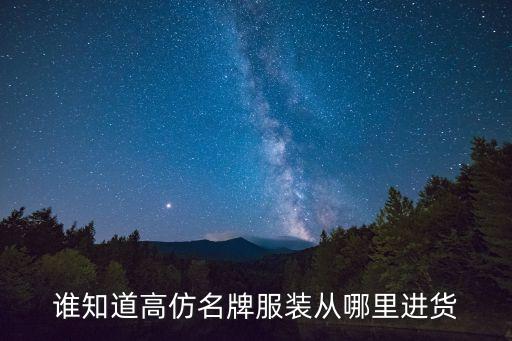 高仿服裝，誰知道高仿名牌服裝從哪里進貨