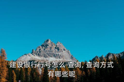 中國(guó)建設(shè)銀行開(kāi)戶行查詢