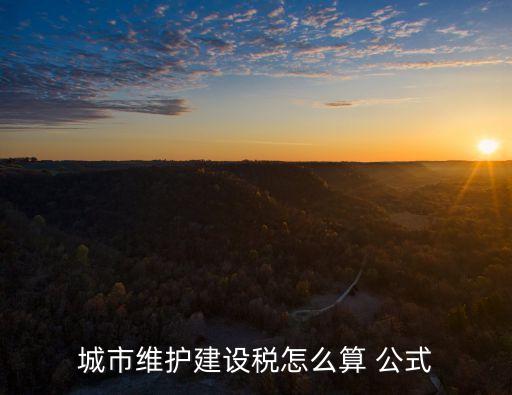 城市維護(hù)建設(shè)稅怎么算 公式