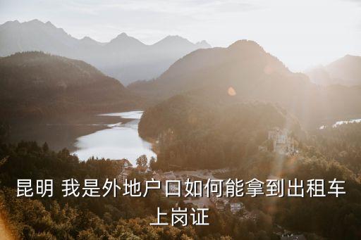 出租車上崗證，辦理出租車上崗證需要什么