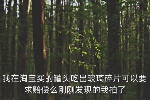 我在淘寶買的罐頭吃出玻璃碎片可以要求賠償么剛剛發(fā)現(xiàn)的我拍了