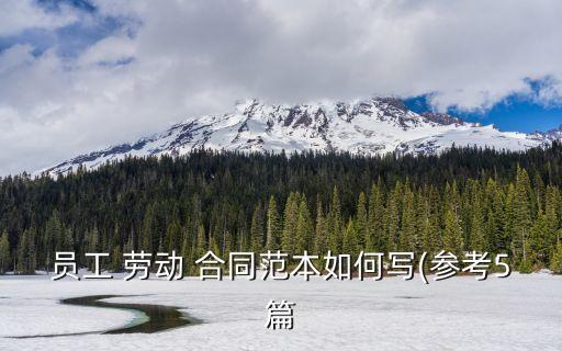 勞動(dòng)合同怎樣寫(xiě),老板和工人的勞動(dòng)合同怎樣寫(xiě)