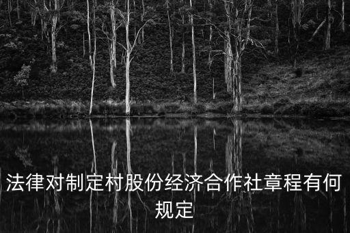 法律對制定村股份經(jīng)濟合作社章程有何規(guī)定
