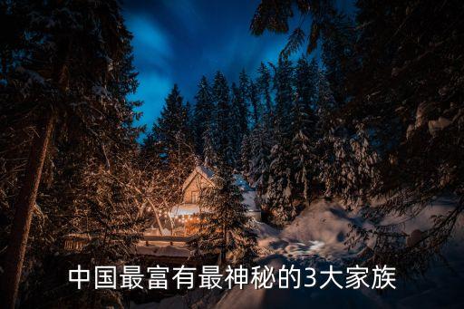 中國最富有最神秘的3大家族