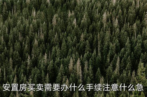 安置房買賣需要辦什么手續(xù)注意什么急
