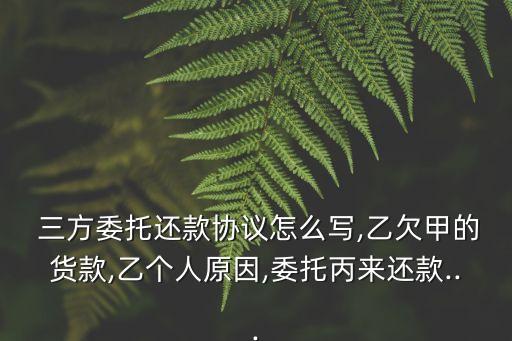 三方債權(quán)債務(wù)協(xié)議書(shū),夫妻債權(quán)債務(wù)協(xié)議書(shū)怎么寫(xiě)