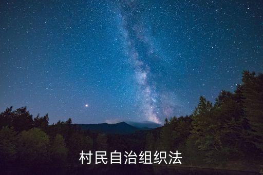 村民自治組織法