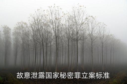 故意泄露國(guó)家秘密罪立案標(biāo)準(zhǔn)