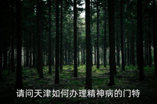 請(qǐng)問(wèn)天津如何辦理精神病的門(mén)特