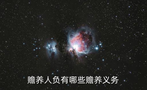 贍養(yǎng)人負有哪些贍養(yǎng)義務(wù)