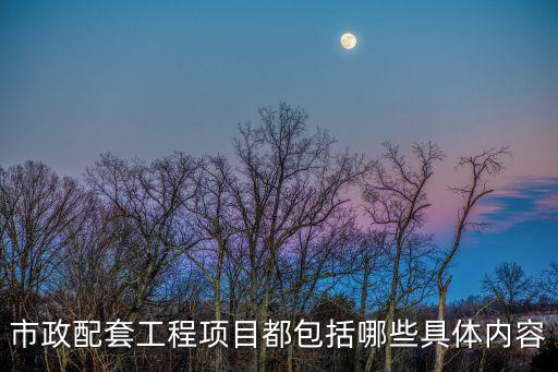 配套工程，市政配套工程項(xiàng)目都包括哪些具體內(nèi)容