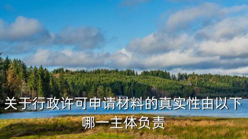 關(guān)于行政許可申請材料的真實性由以下哪一主體負(fù)責(zé)